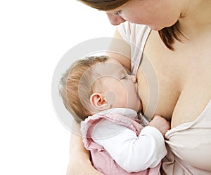 Breastfeeding a baby