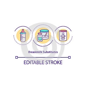 Breastmilk substitutes concept icon