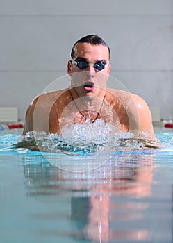 Breaststroke closeup