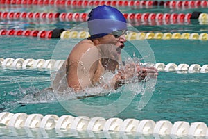 Breaststroke male swimmer