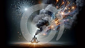 Breath memory release, Ai generated image