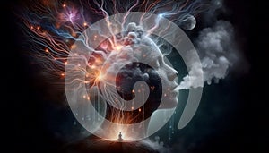 Breath memory release, Ai generated image