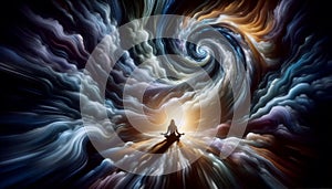 Breath memory release, Ai generated image