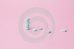 breath mints on pink background