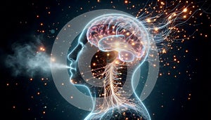 Breath neural pathways, Ai generated image