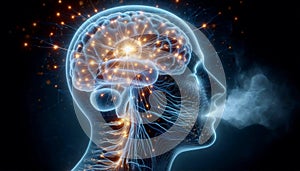 Breath neural pathways, Ai generated image