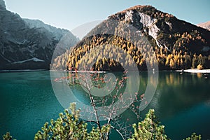 Breath-taking scenery of Parco naturale di Fanes-Sennes-Braies Prags, Italy