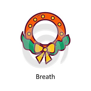 Breath vector Fill outline Icon Design illustration. Holiday Symbol on White background EPS 10 File