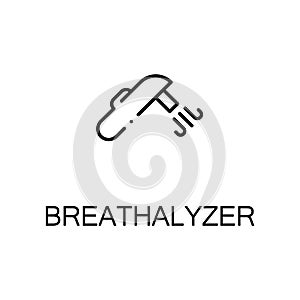 Breathalyzer flat icon or logo for web design