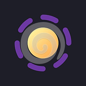 Breathe animation effect flat gradient fill ui icon for dark theme