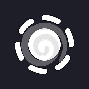 Breathe animation effect white pixel perfect solid ui icon