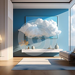 Breathing Walls: A 3D Cloud Dances in a Sun-Drenched Sanctuary