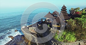 Breathtaking aerial view of of Tanah Lot Temple.