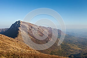 Breathtaking autumn view of Trem summit on Dry mountain (Suva planina) in Serbia photo