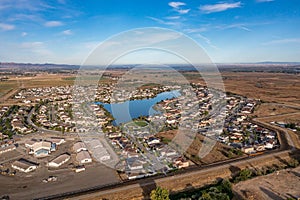 Breathtaking drone imagery captures the idyllic Summer Lake community in Oakley