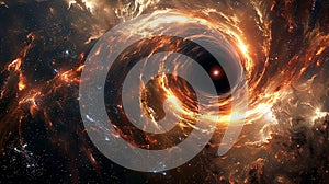 Black hole in space.