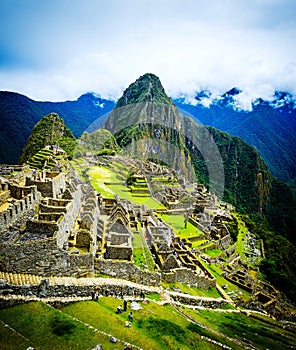 Breathtaking landscape of ancient majestic Machupicchu city