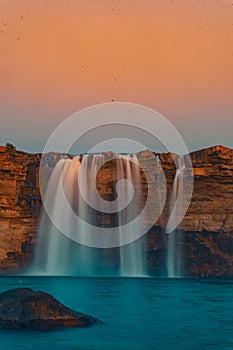 Breathtaking landscape of the Chitrakote Falls on the Indravati River in India