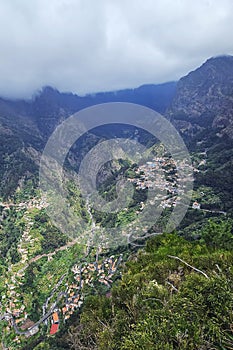 Nature's Embrace: Currar Las Freiras Village Amid Madeira's Mountains, Madeira, Portugal photo