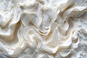 Breathtaking presenting white sand background, top view, closeup, ultrahigh resolution shot with canon eos r camera using mac