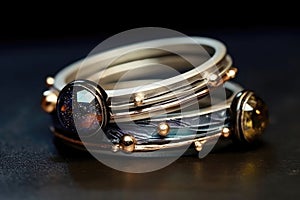 The Breathtaking Rings Of Saturn, Adorned With Intricate Details And Delicate Colors. Generative AI photo