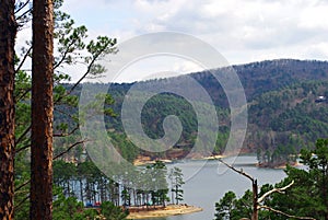 Breathtaking, scene of Lake Ouachita and Camp Grounds from Hiking Trail