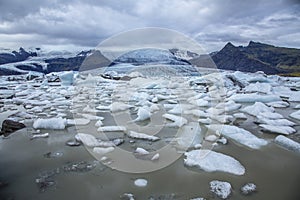 Breathtaking shot of a beautiful Skaftafell glacier, Vatnajokull National Park in Iceland