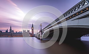 Breathtaking shot of the historic city of London with its ancient architecture and Thames