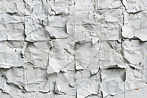 Breathtaking snapshot white empty rough torn and crumpled poster texture background