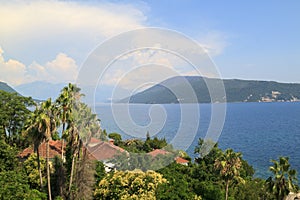 breathtaking spectacular view of the Boka-Kotorska bay from the