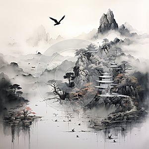 Breathtaking Sumi-e Painting