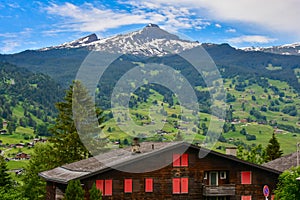 Breathtaking view of the Alps from Grindelwald, Switzerland