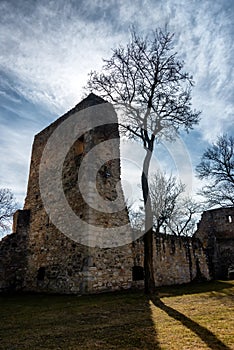 Breathtaking View of Castle Hainburg southeast of Vienna