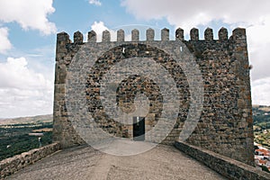 Breathtaking view of a castle in Parque Natural da Serra de Sao Mamede Portalegre Portugal