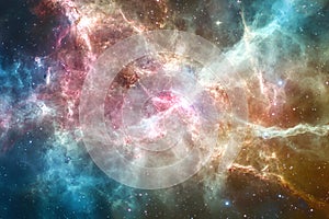 Nebula and galaxies in space. Elements of this image furnished by NASA. photo