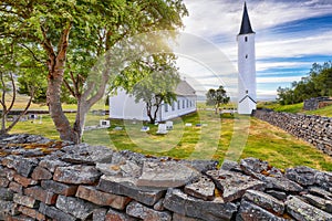 Breathtaking view of Holar cathedral in Iceland