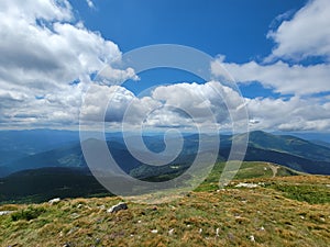 Breathtaking view from Hoverla mountain