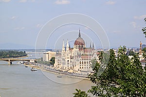 breathtaking view of the Hungarian Parliament building from the