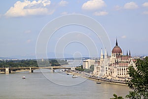 breathtaking view of the Hungarian Parliament building from the