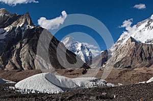 Breathtaking view of K2 mountain from Concordia camp site