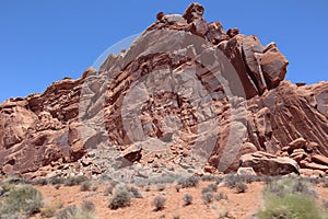 Breathtaking view of layered rugged red rock landscape in Capitol Reef National Park, Utah, USA