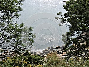 Breathtaking view of silver waves of Baltic sea from island Sveaborg in Finland!