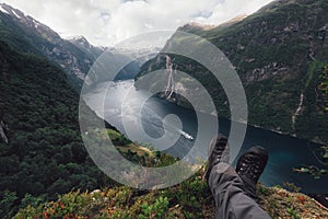 Breathtaking view of Sunnylvsfjorden fjord photo