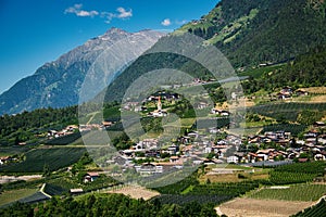 Breathtaking view of Tirolo, South Tyrol, Italy.