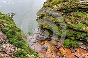 Breathtaking View from the Top of Fumaca Waterfall in Brazil photo