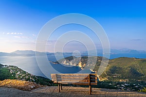 Breathtaking view towards the Ionian sea and islands