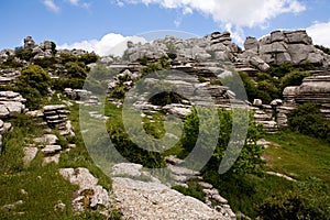 Breautiful view of nature reserve El Torcal