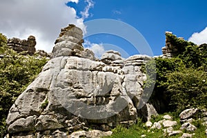 Breautiful view of nature reserve El Torcal