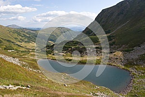 Brebenskul lake in Carphatian mountains.