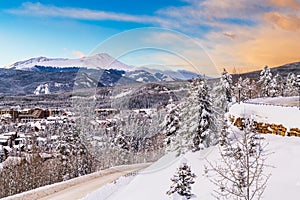 Breckenridge, Colorado, USA town skyline